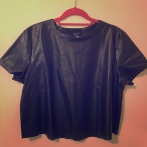 SALE!!! NWOT Rue 21 Faux Leather Boxy Crop Top
